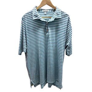 Peter Millar Blue Stripe Polo Shirt XXL